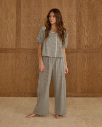 Ruffle Pajamas || Evergreen Gingham