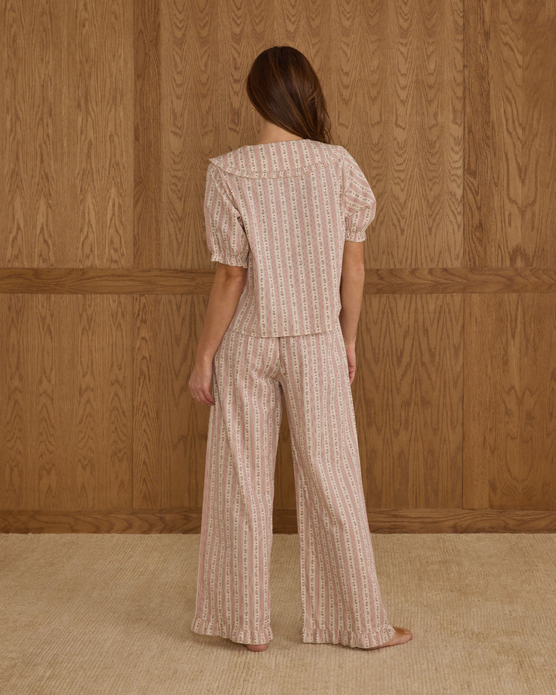Ruffle Pajamas || Candy Cane Stripe