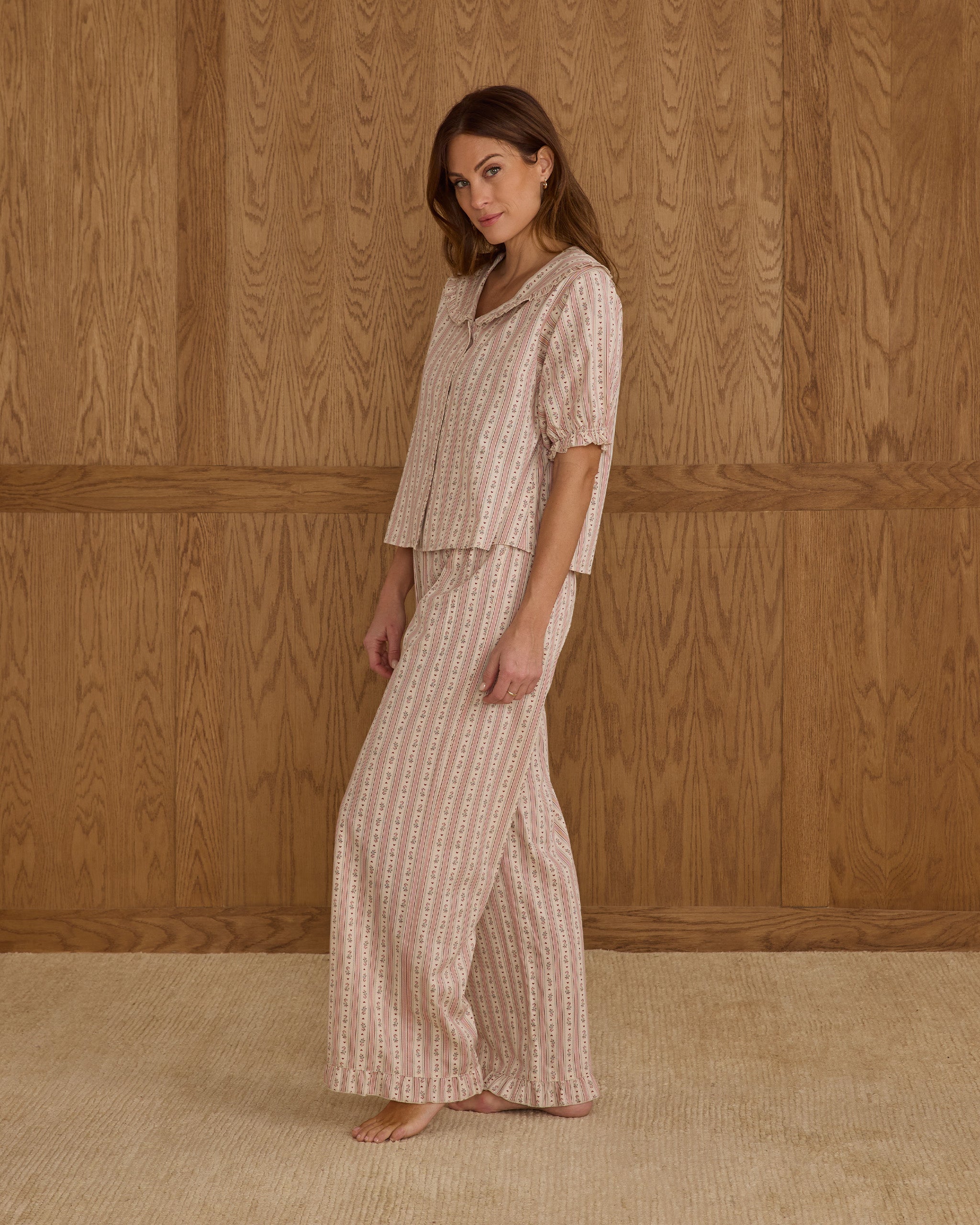 Ruffle Pajamas || Candy Cane Stripe