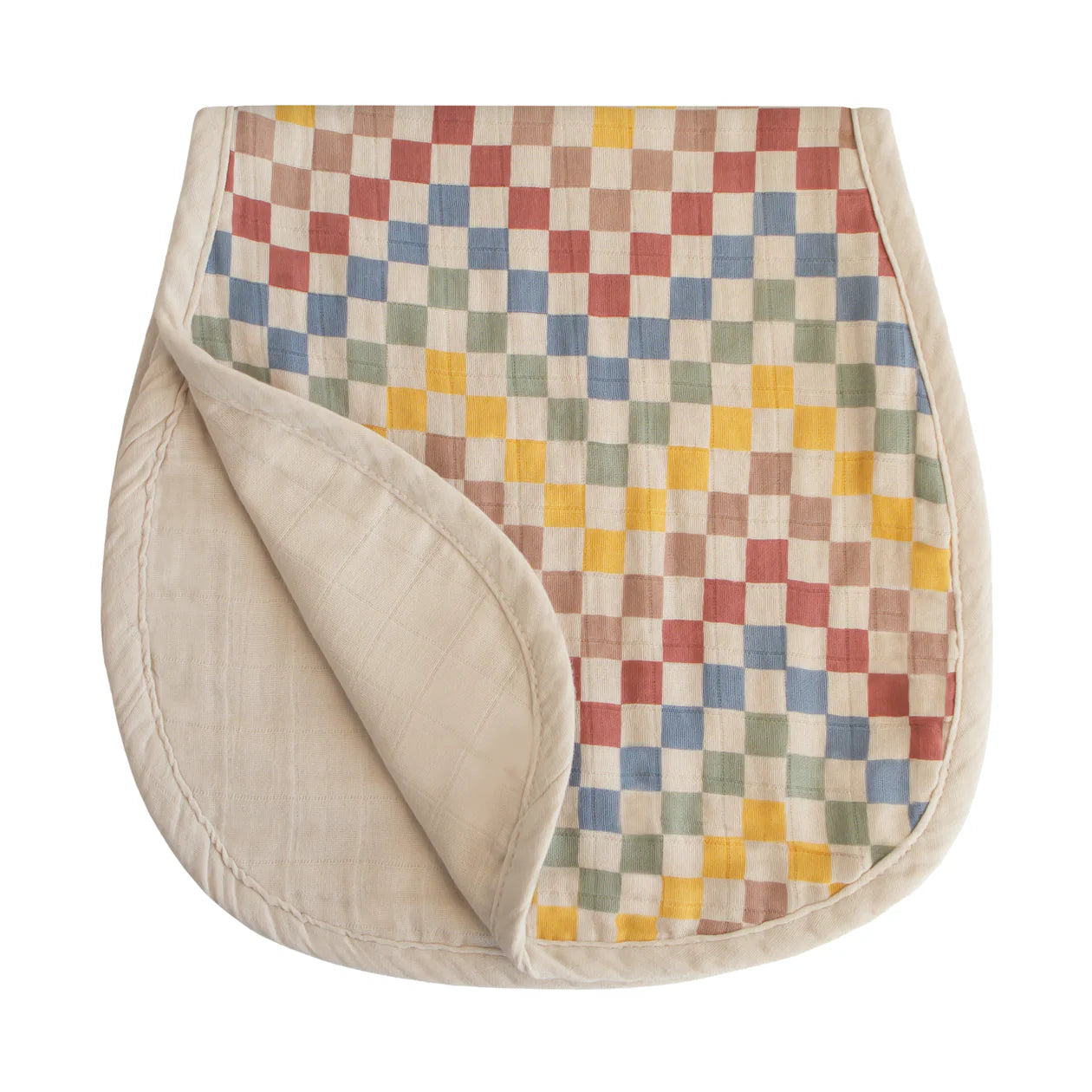 Muslin Burp Cloth 2-pack | Retro Check/Fog