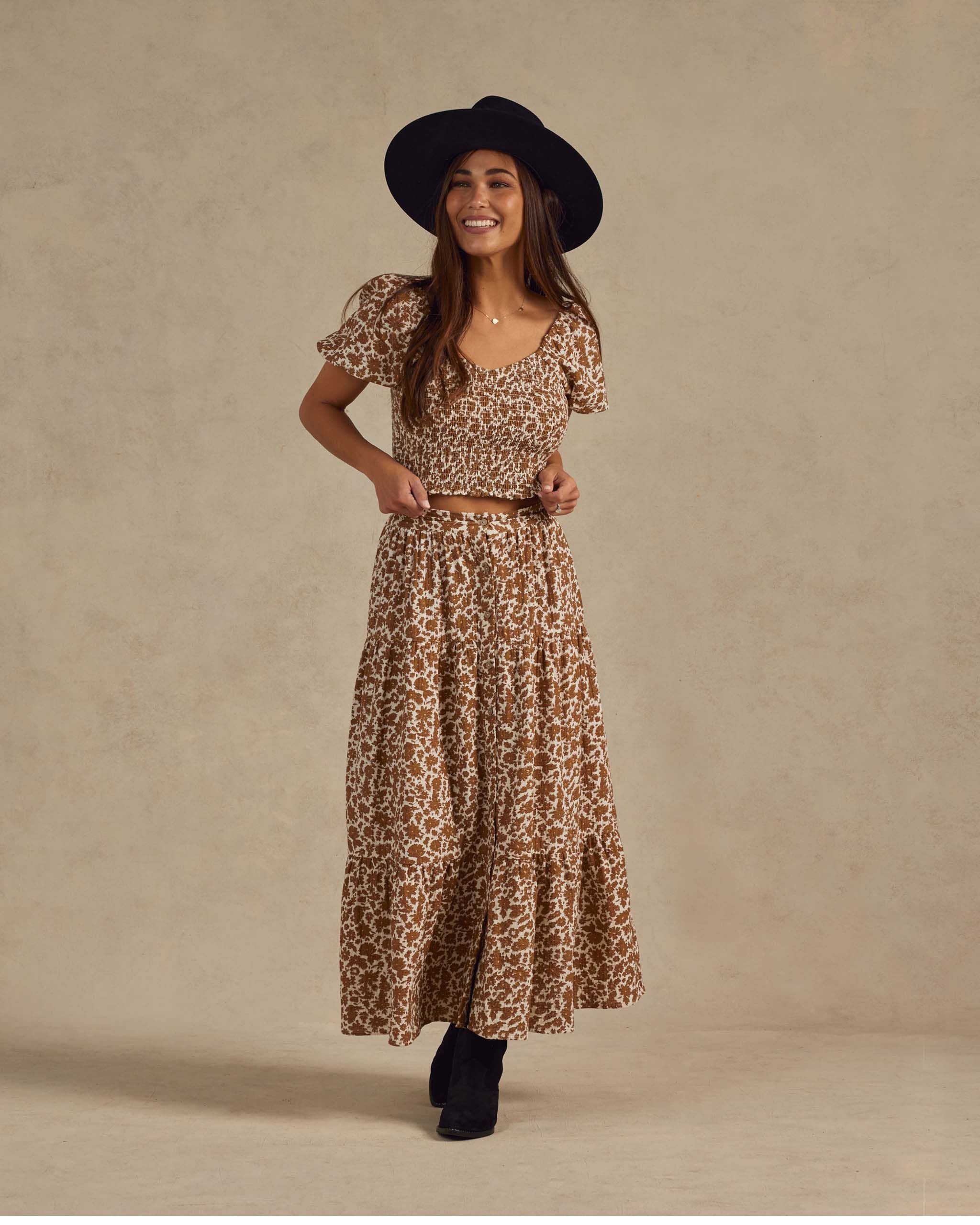 Joelle Skirt - Gold Gardens