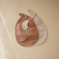 Muslin Bib 2-Pack | Tan/Fog