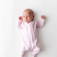 Pointelle Zippered Footie | Sakura