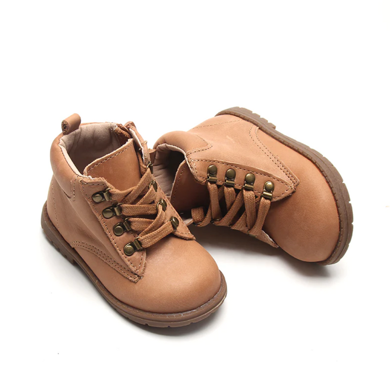 Leather Combat Boot | Sand