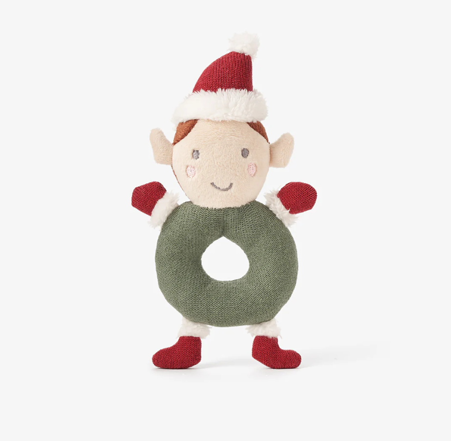 Jingle Elf Knit Ring Rattle