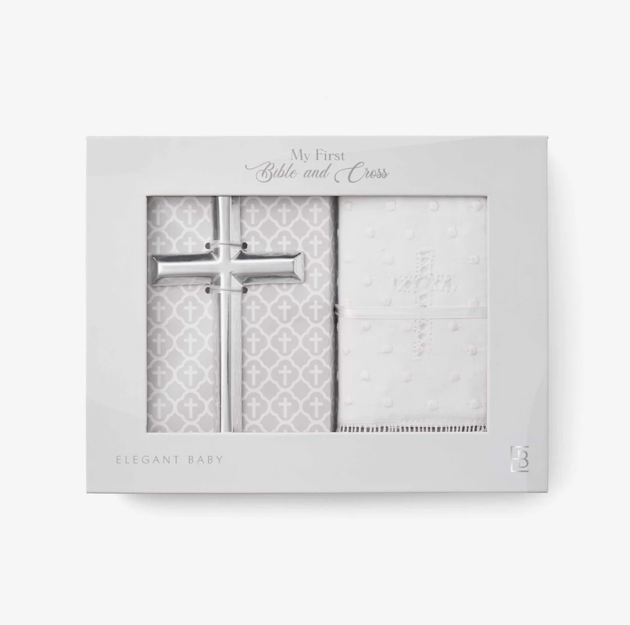 Bible and Cross Christening Gift Set