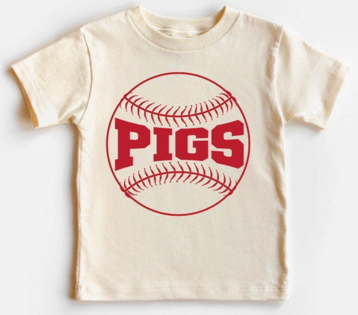 Pigs Baseball Tee