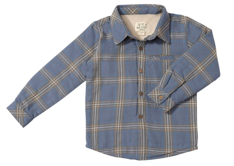 Adventurer Sherpa Lined Shirt || Grey/China Plaid