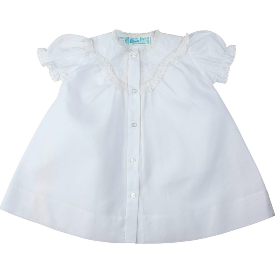 Girls Embroidered Lacy Yoke Daygown | NB