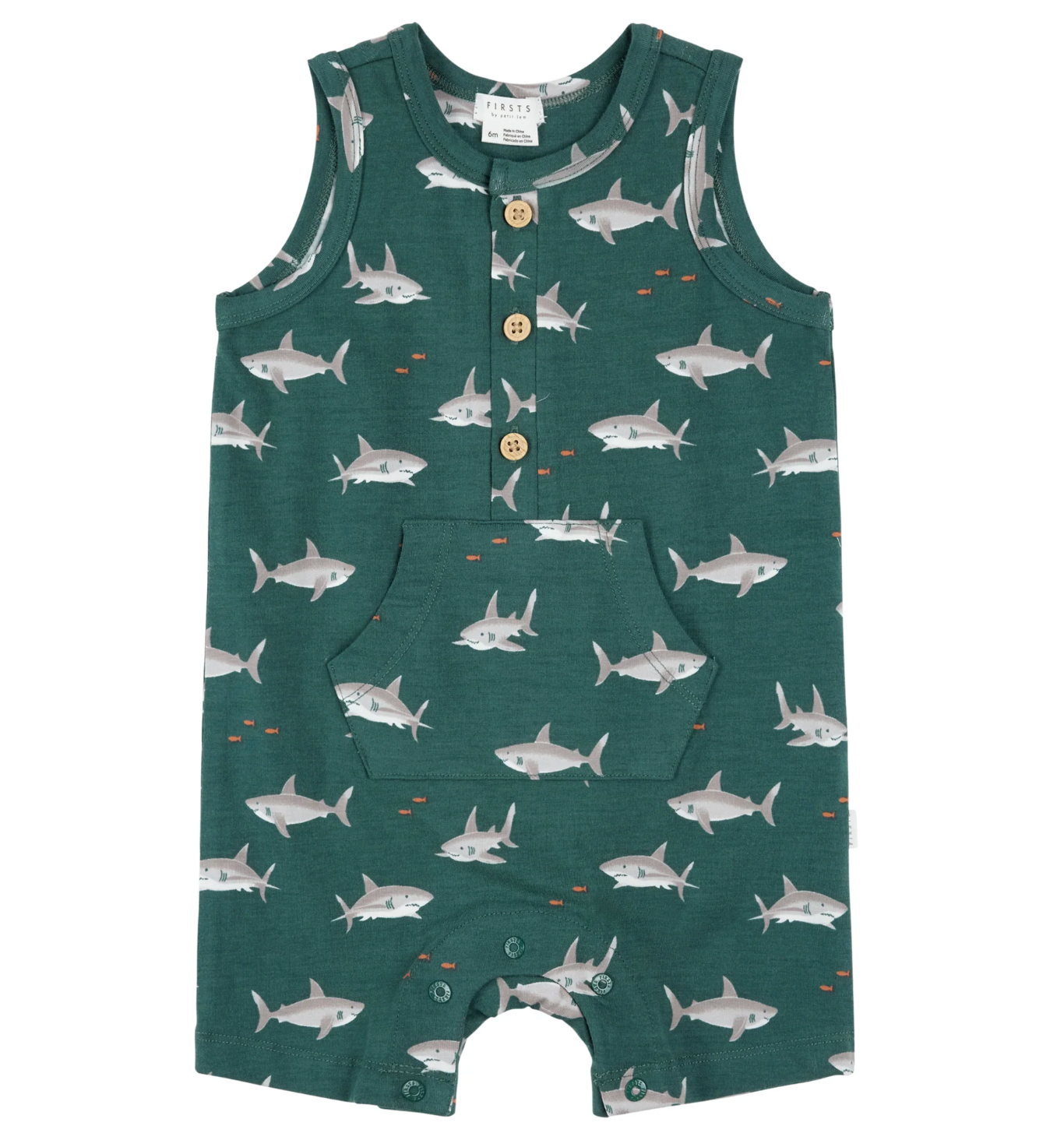 Sharks Teal Knit Romper