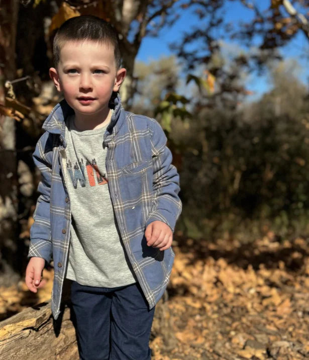 Adventurer Sherpa Lined Shirt || Grey/China Plaid