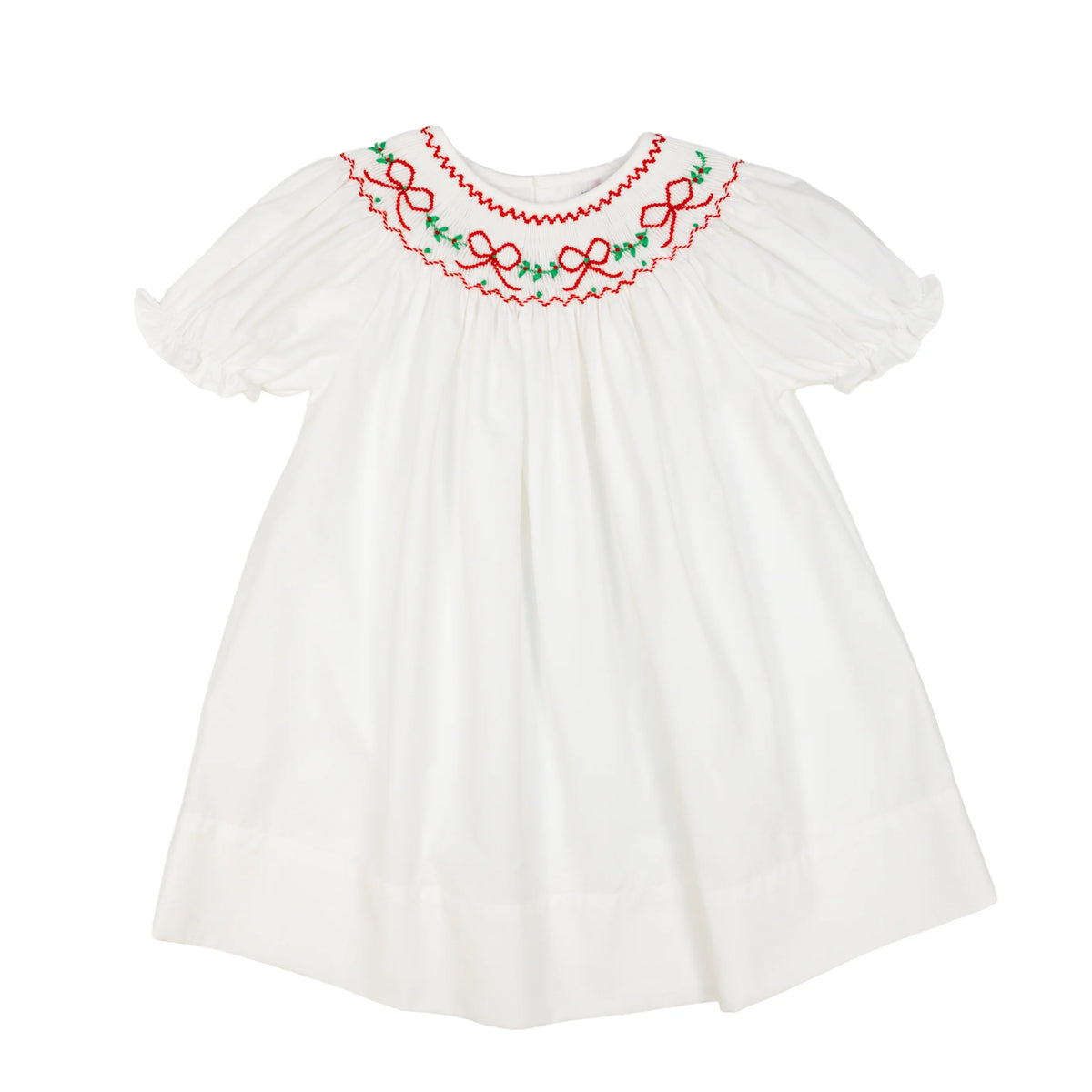 Red Bows & Garland Smocked Dress