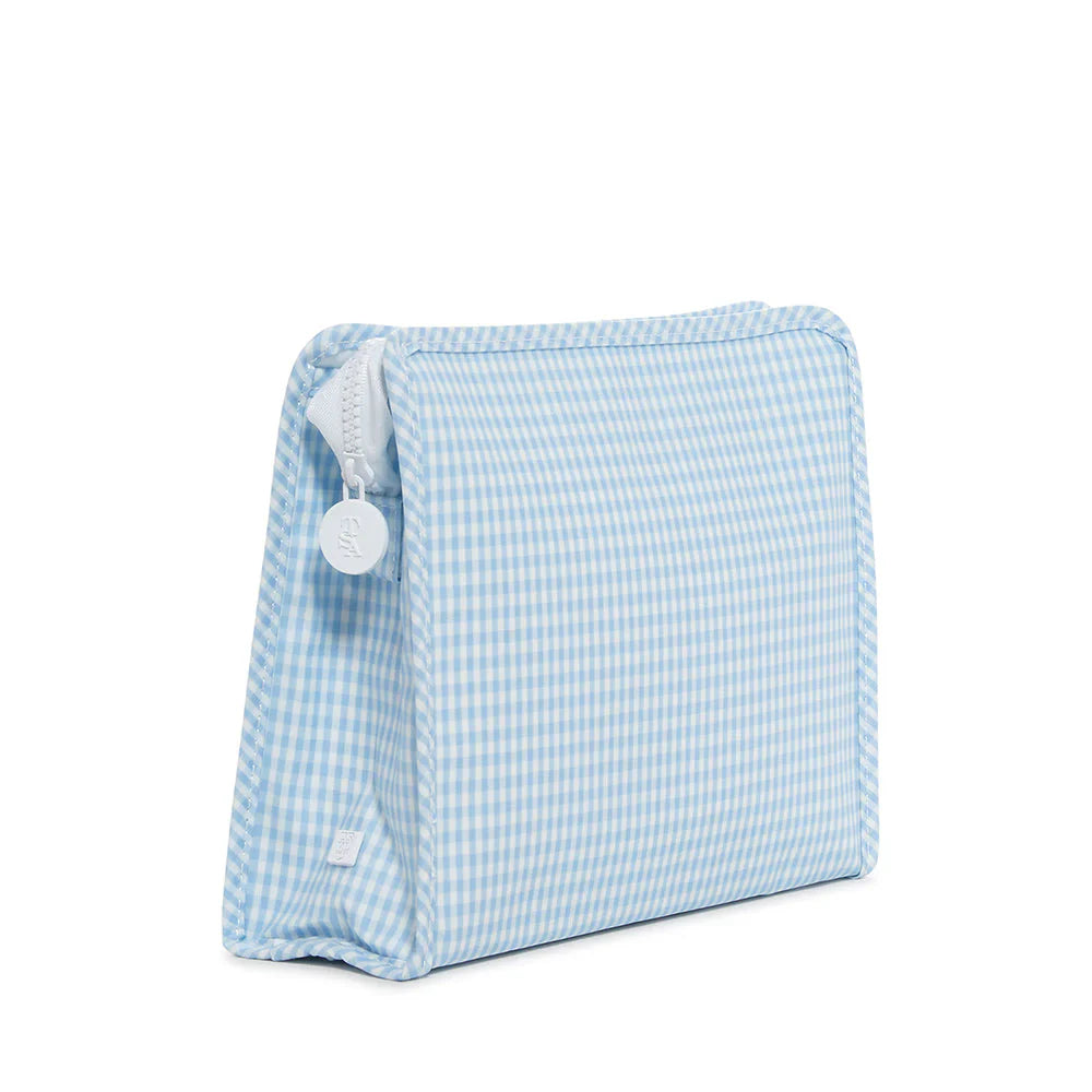 Roadie Medium Zip Pouch | Gingham Mist