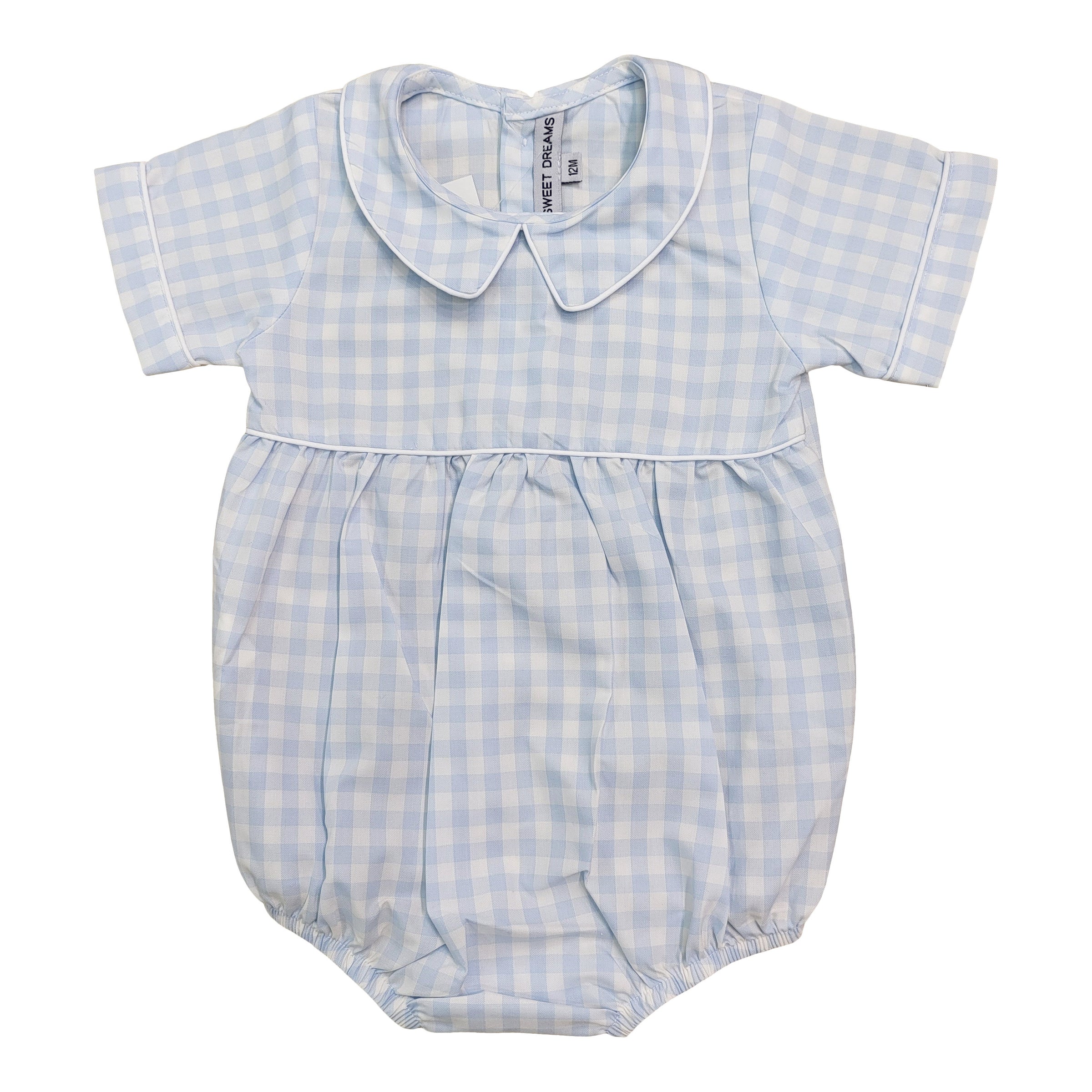 Light Blue Gingham Boy Bubble