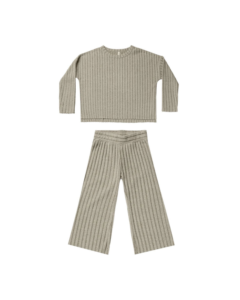 Cozy Rib Knit Set - Fern