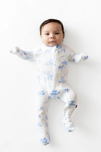 Zippered Footie - Toile Safari