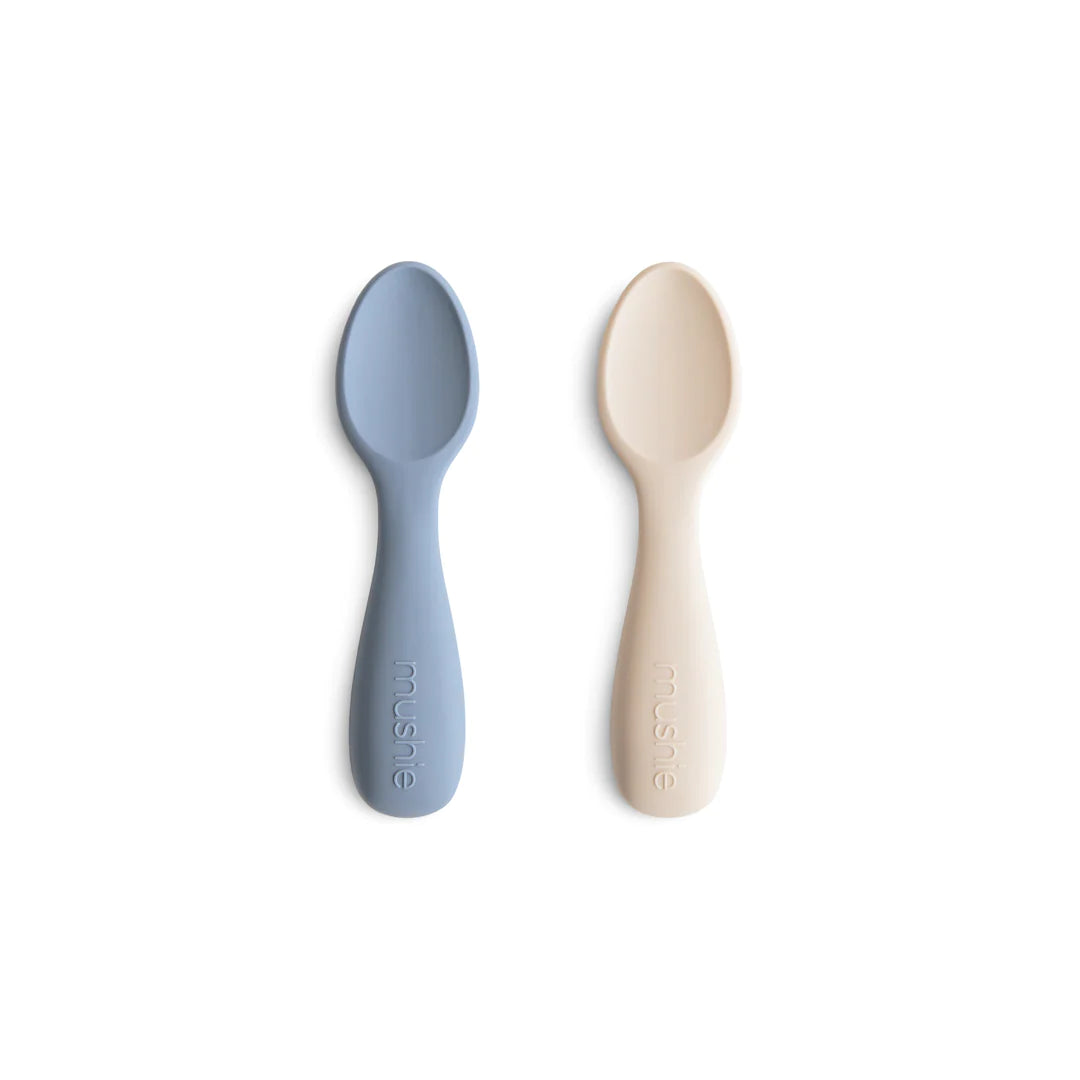 Silicone Toddler Starter Spoons 2-Pack | Tradewinds/Shifting Sand
