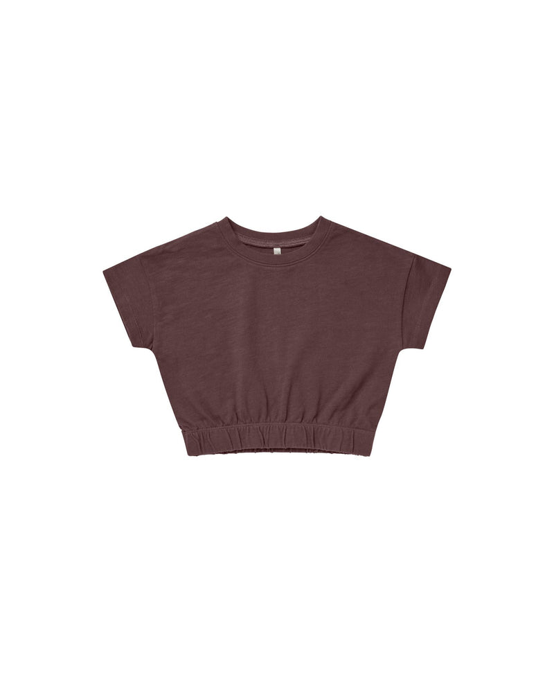 Cinched Jersey Tee - Plum