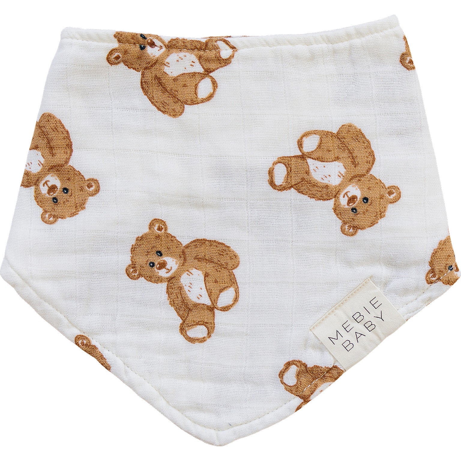 Teddy Bear Muslin Bib