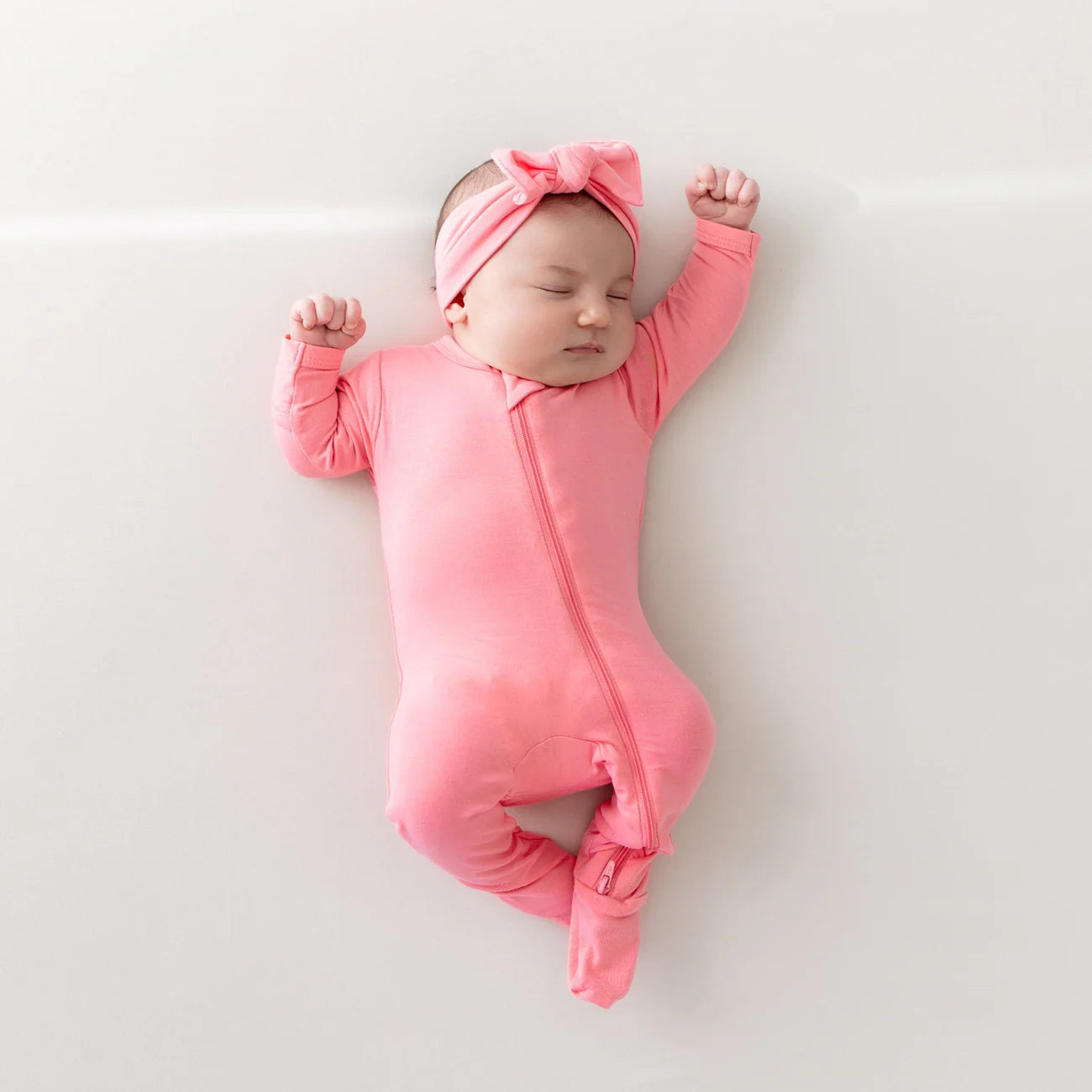 Zippered Footie | Guava
