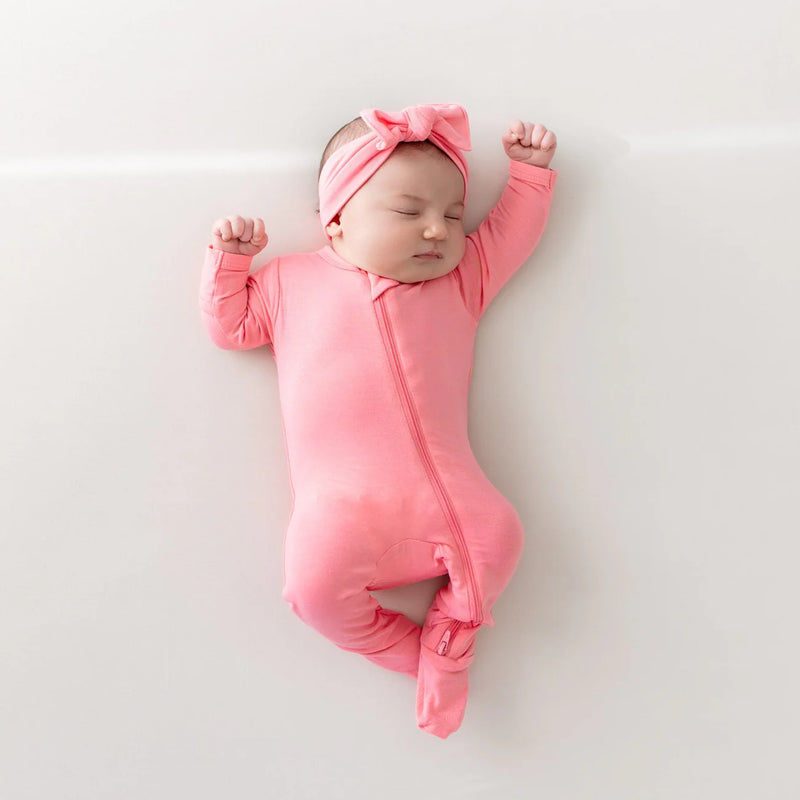 Zippered Footie | Guava