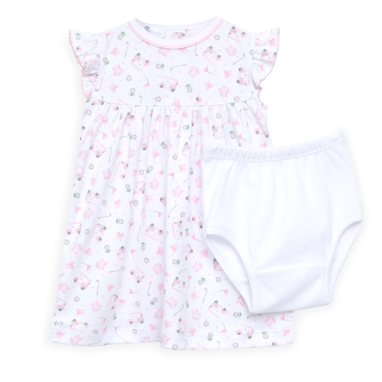 Little Golfer Print Dress - Pink
