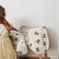 Bamboo Muslin Burp Cloth Set 2-Pack | Teddy/Taupe