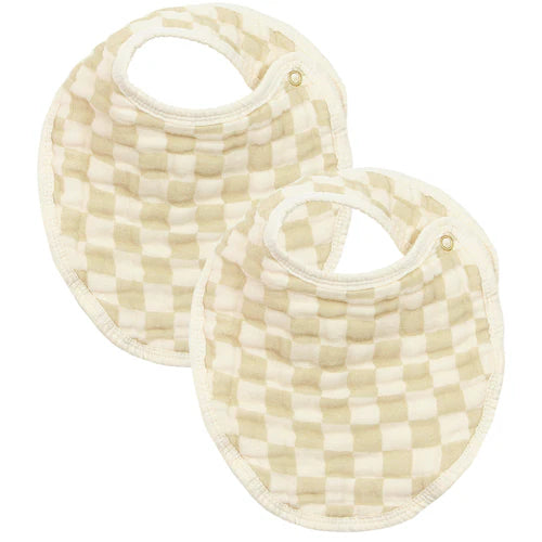 Muslin Bib 2 Pack | Ausrin/Cream
