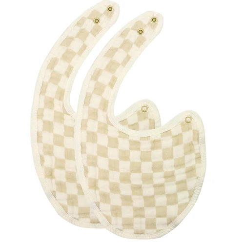 Muslin Bib 2 Pack | Ausrin/Cream