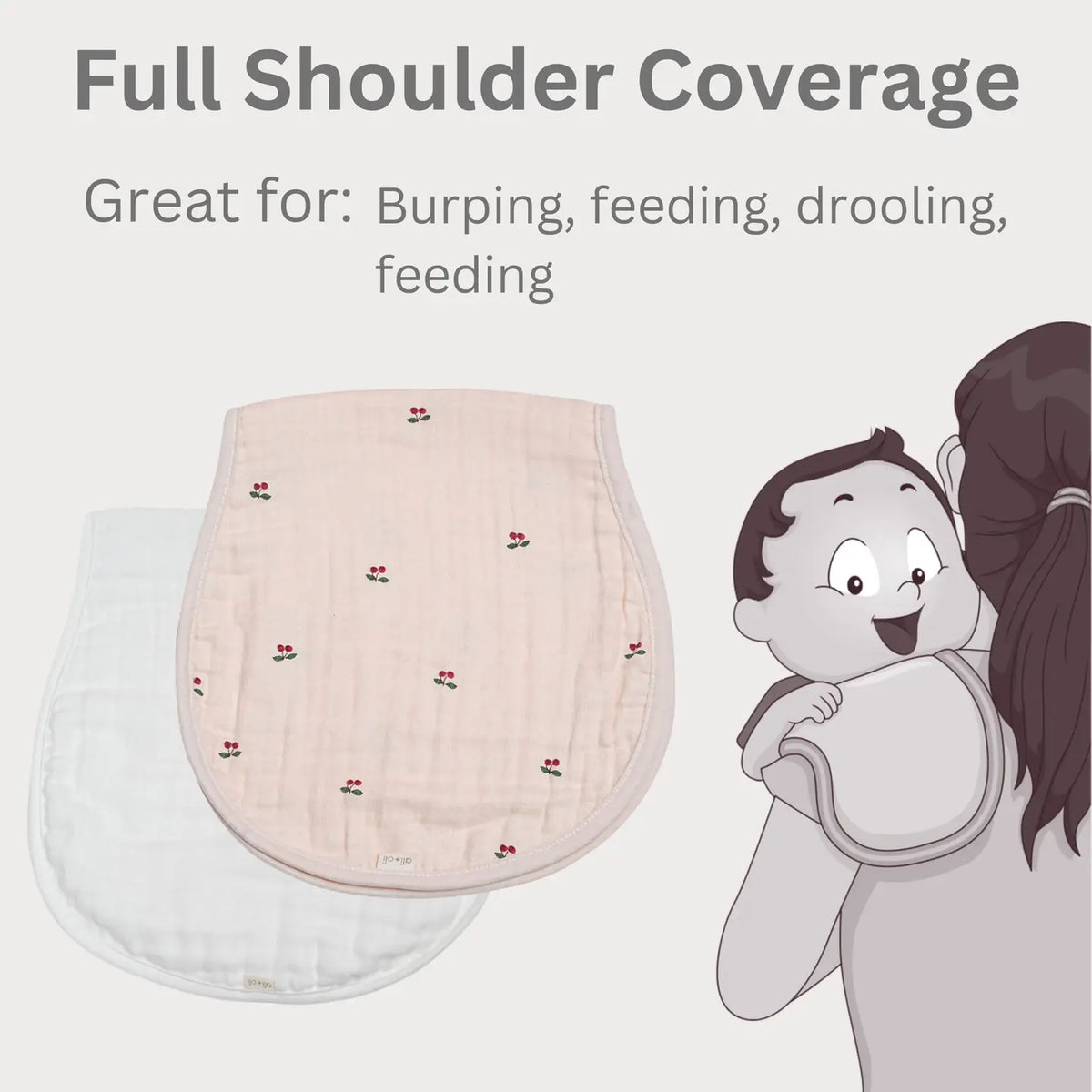 Bamboo Muslin Burp Cloth Set 2-Pack | Teddy/Taupe