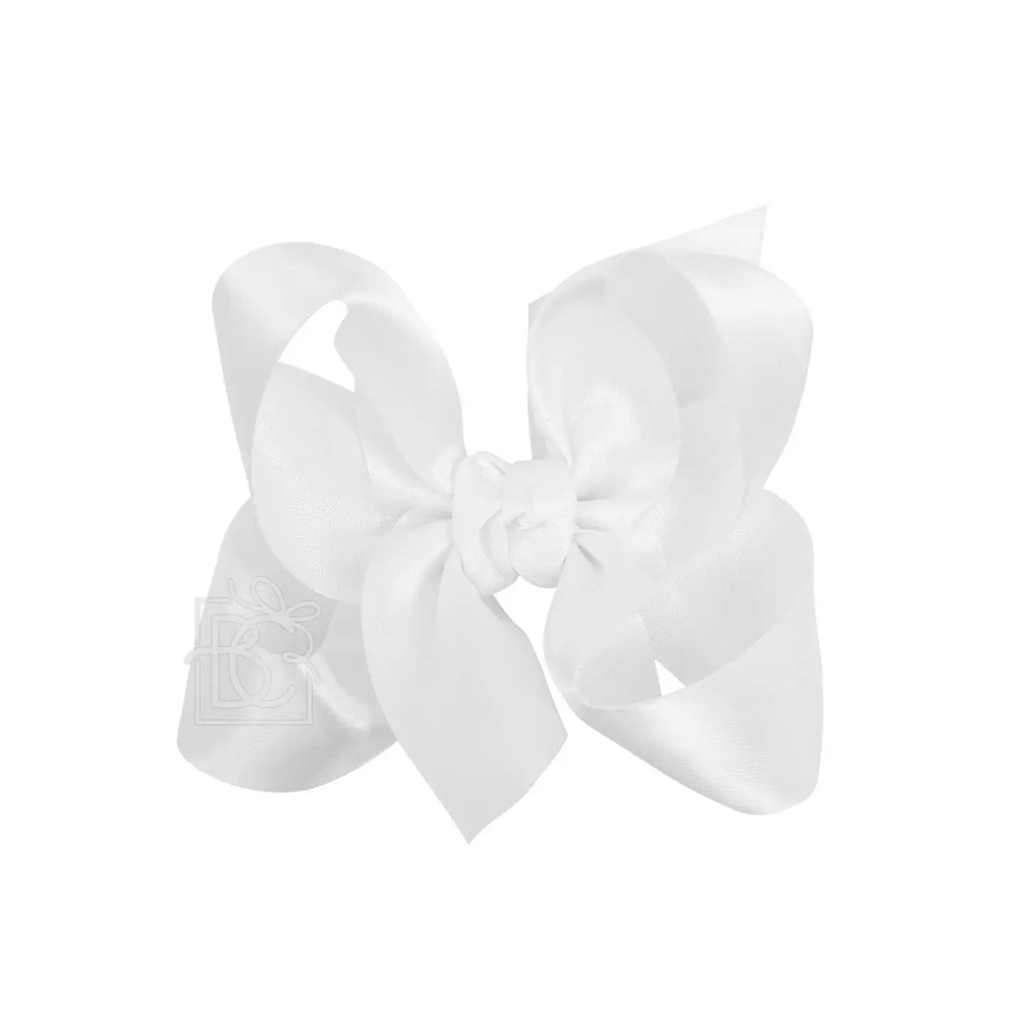 4.5"  Satin Double Knot Bow | White