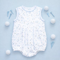 Little Golfer Print Bubble - Blue