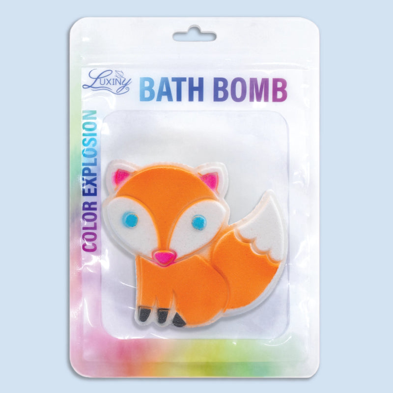 Bath Bomb with Rainbow Burst of Color - Fox
