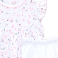 Little Golfer Print Dress - Pink
