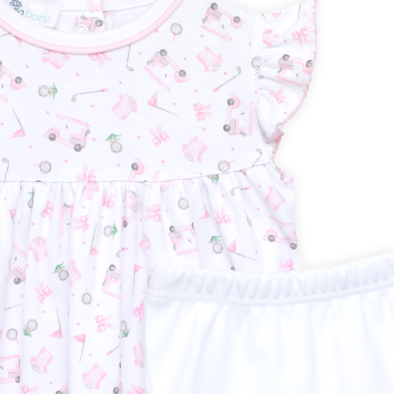 Little Golfer Print Dress - Pink