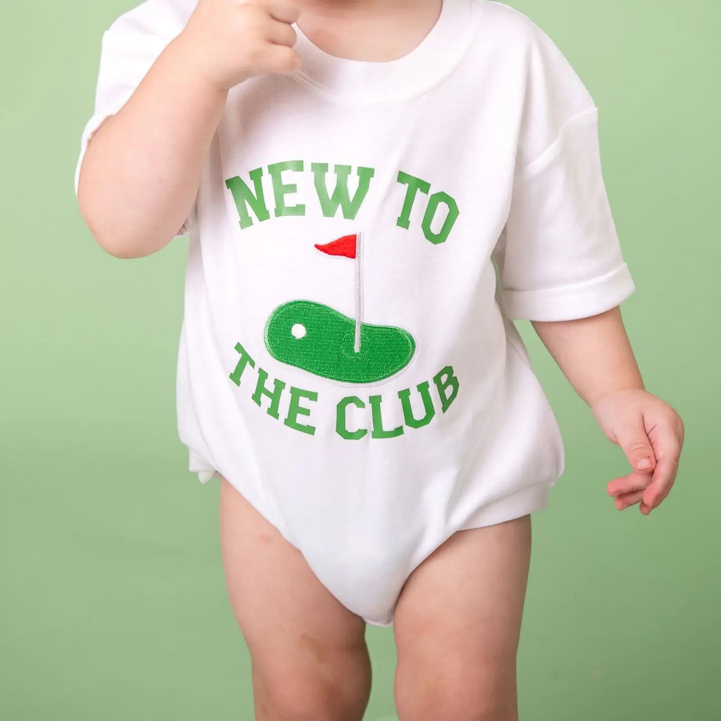 New To the Club Patch Romper