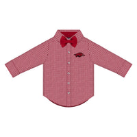 Razorback Gingham Shirt+Bowtie