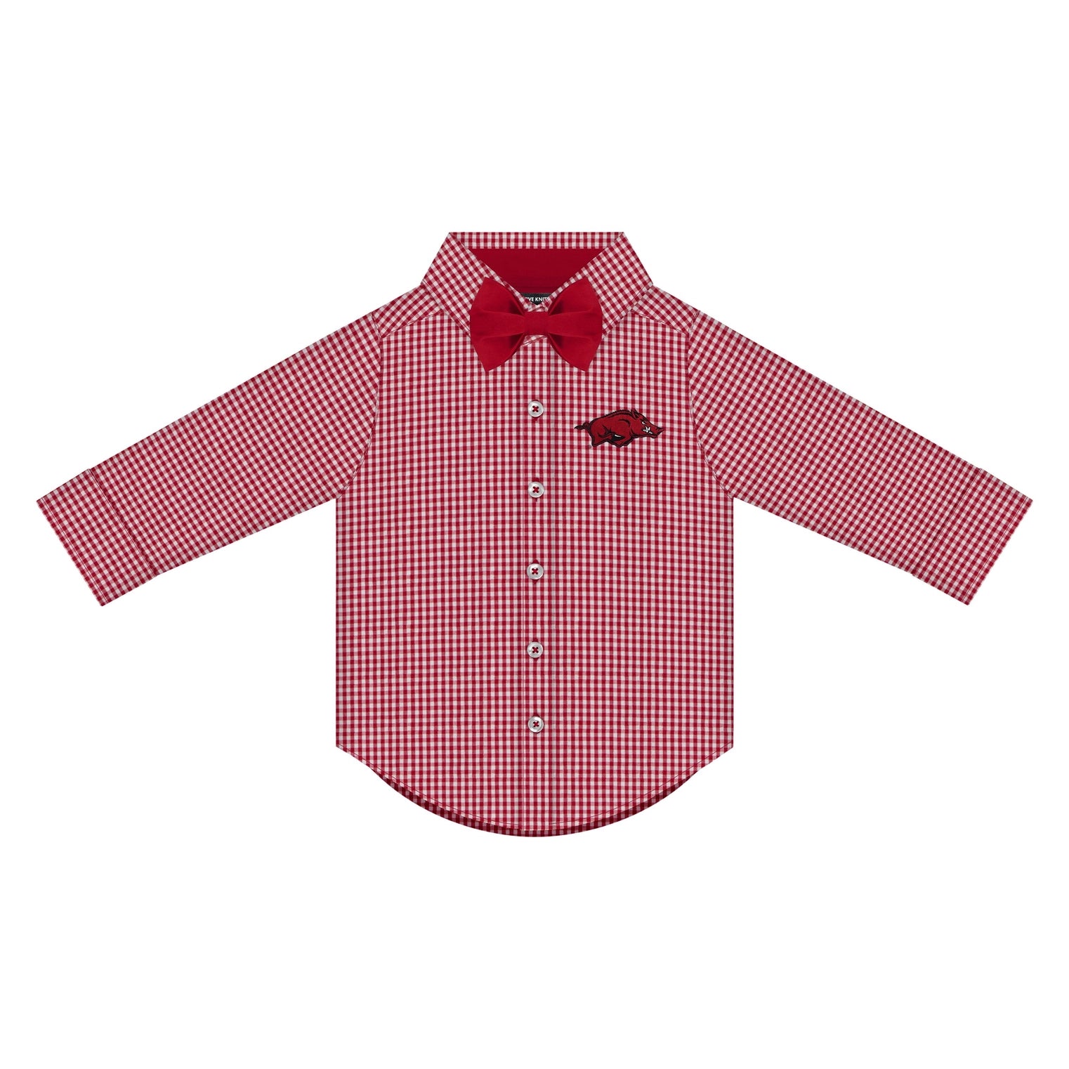 Razorback Gingham Shirt+Bowtie