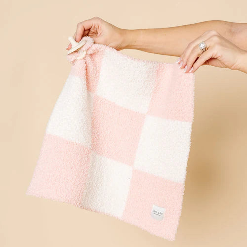 Chenille Lovey - Blush Check