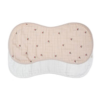 Bamboo Muslin Burp Cloth Set 2-Pack | Cherry-White