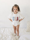 USA Daisy Oversized Romper | White