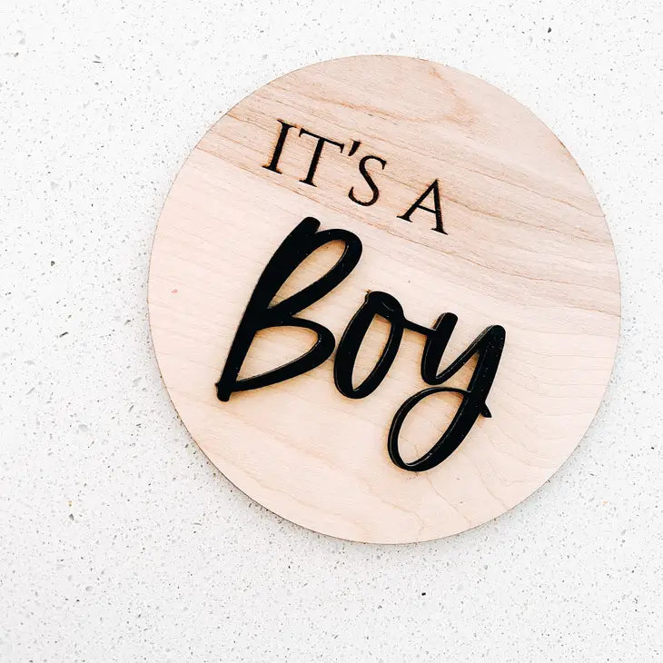 It's A Boy Announcement Sign