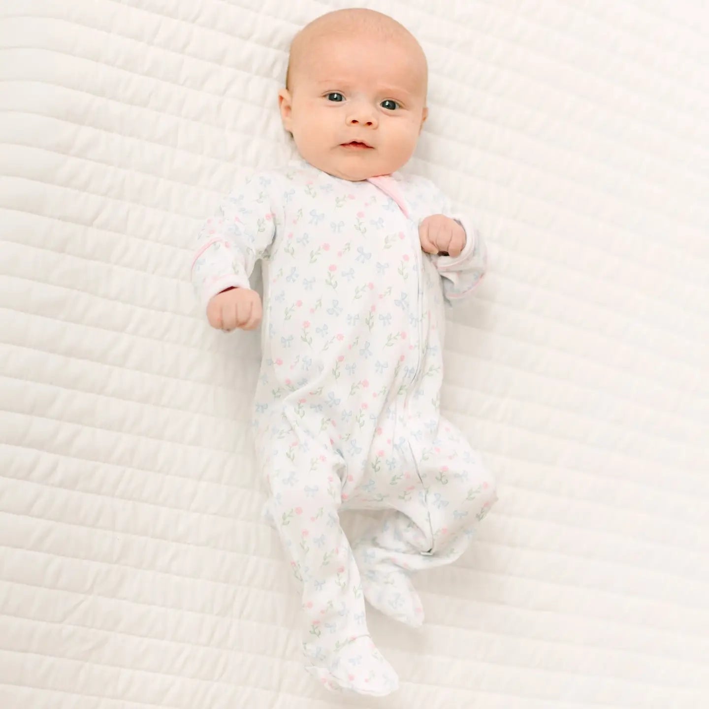 Evelyn's Classics Print Zip Footie