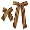 Velvet Sash - Cinnamon Bow Clip