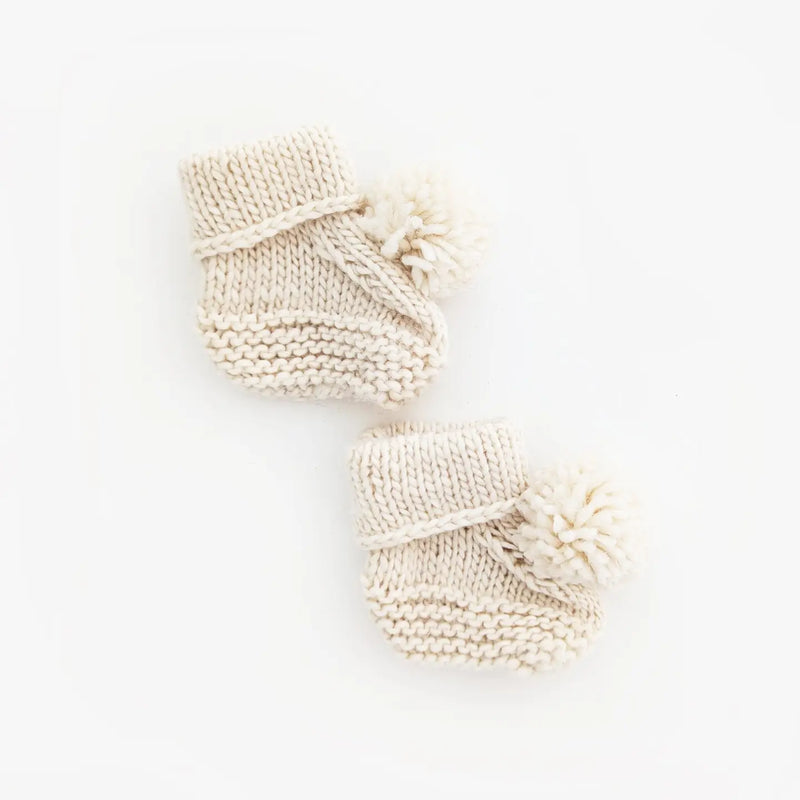 Garter Stitch Baby Booties | NB-3M