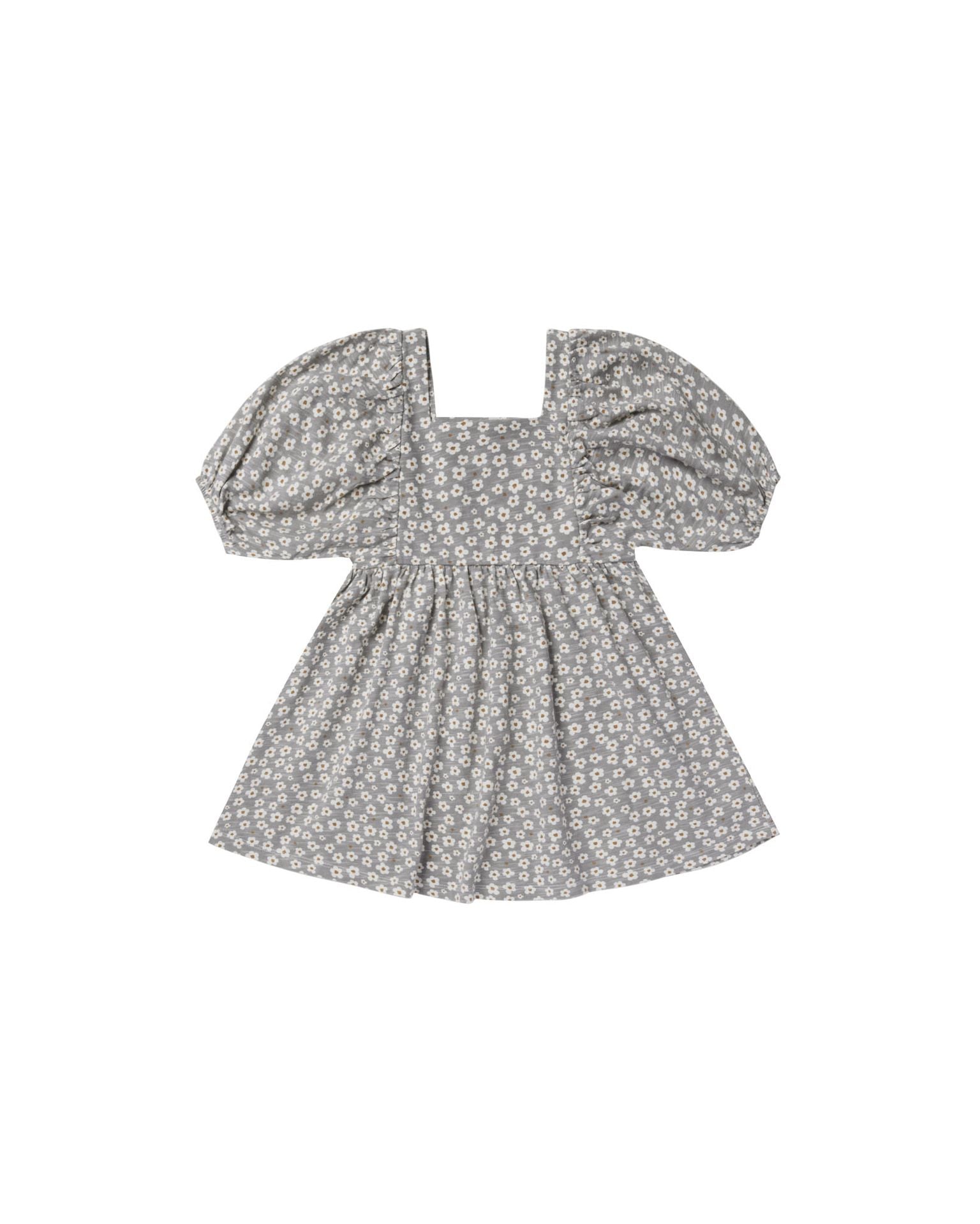 Brea Dress - Blue Ditsy