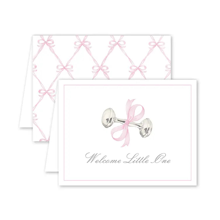 Rattle and Bow Pink