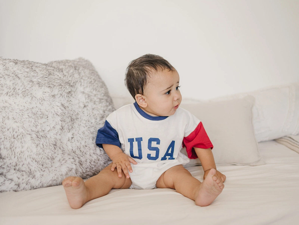 USA Colorblock Oversized Romper