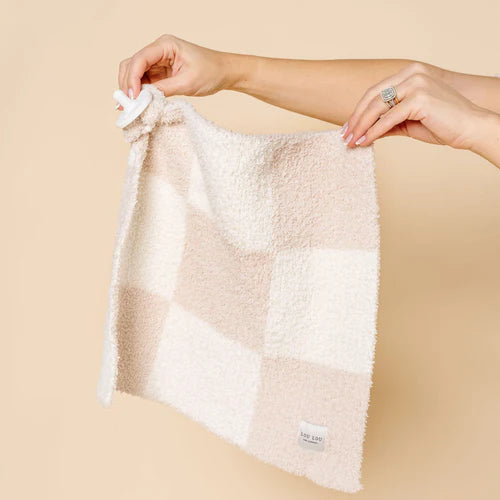 Chenille Lovey - Dune Check