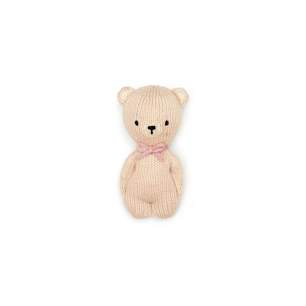 Bear Rattle-Light Pink & Dusty Brown